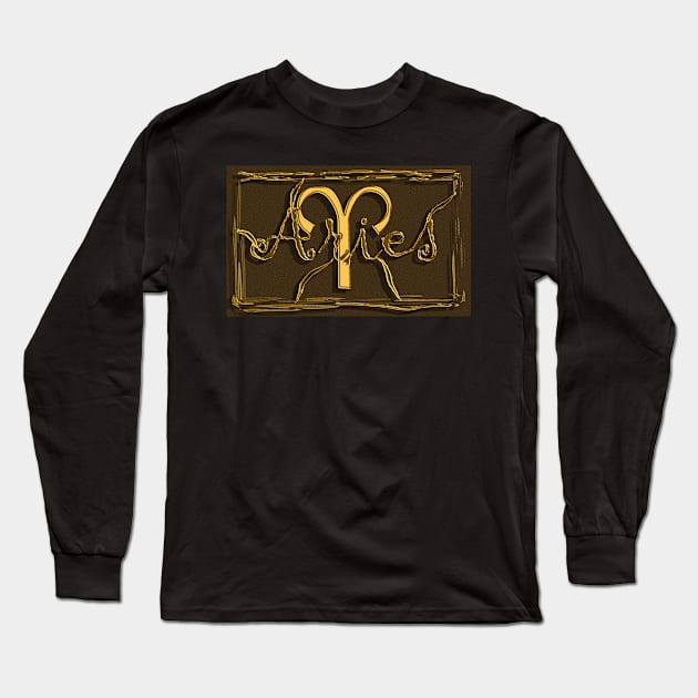 Aries, Zodiac sign Long Sleeve T-Shirt by robelf